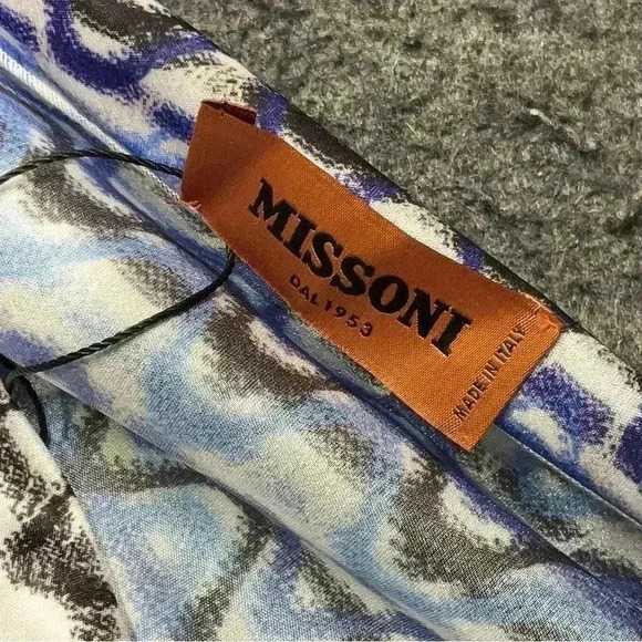 MISSONI Knit Chevron Boatneck Mini Dress 44 US 8 L Multicolor Chevron Midi Short - Picture 10 of 12